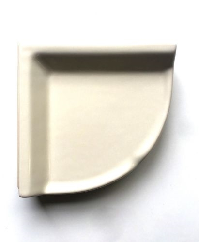 Bath Accessory Shower Corner Shelf Almond Ceramic Thinset Mount 8-3/4" x 2-5/8" 
